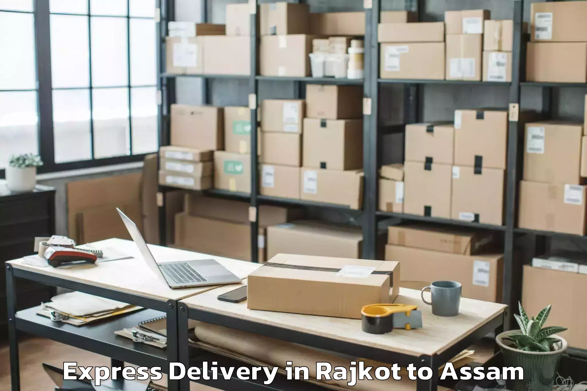 Affordable Rajkot to Cotton University Guwahati Express Delivery